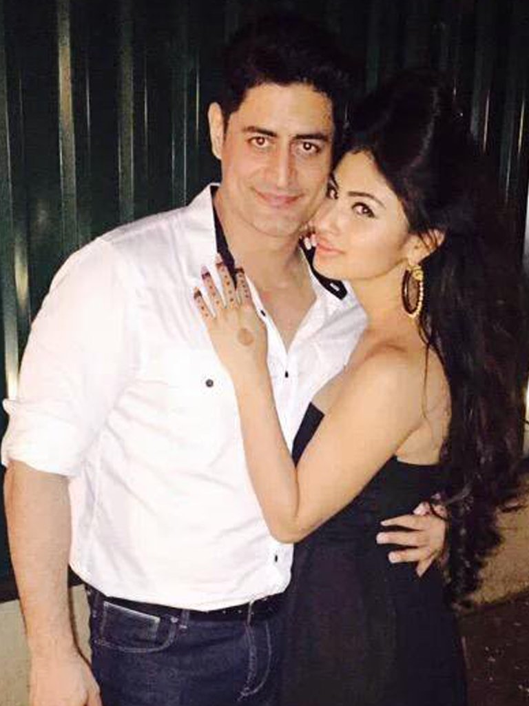 mouni roy with beau mohit raina