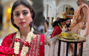 Mouni Roy Glows Like New BRIDE, Flaunting Her Sindoor As She Visits Temple With Her Girl Squad On Her Birthday-See PICS 