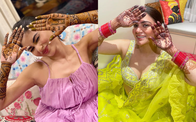 Karwa Chauth 2022: Newly Married TV Actresses Mouni Roy, Shraddha Arya And Ankita Lokhande Flaunt Their Mehendi Designs, Giving Glimpse Of Celebrations-See PICS