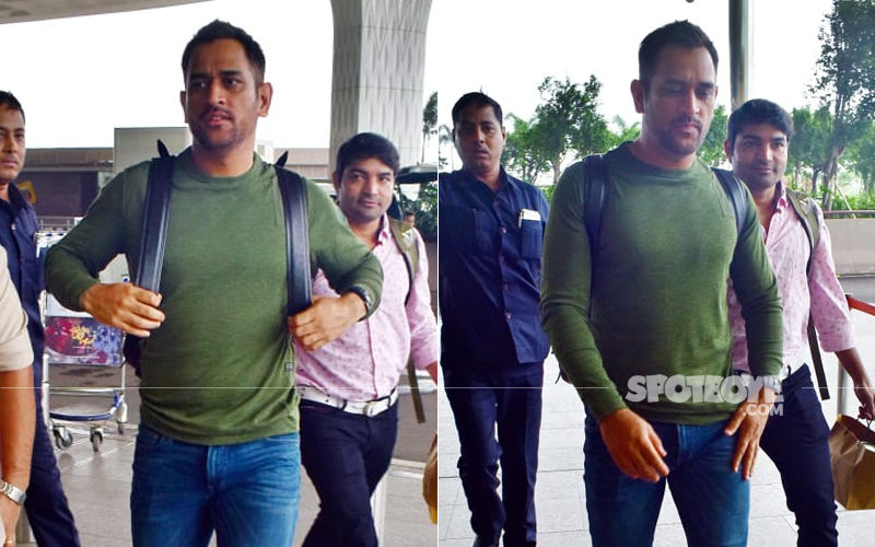 MS Dhoni Looks Cool As Cucumber As He Gets Papped At The Mumbai Airport