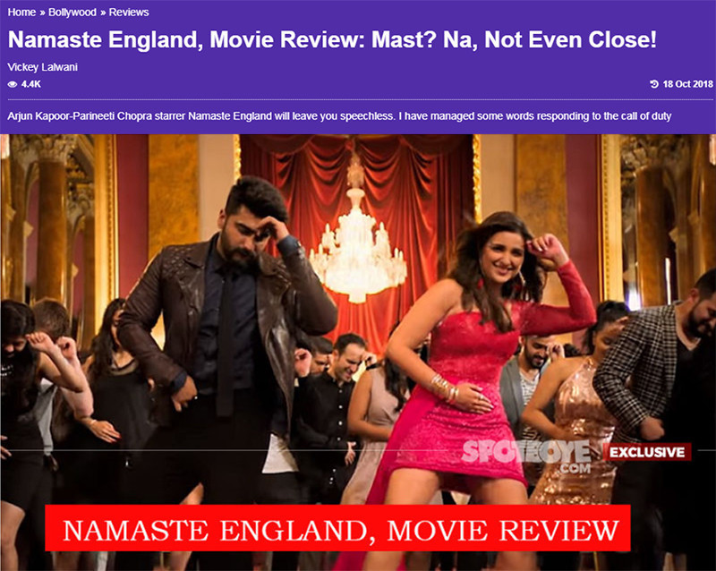 namaste england movie review