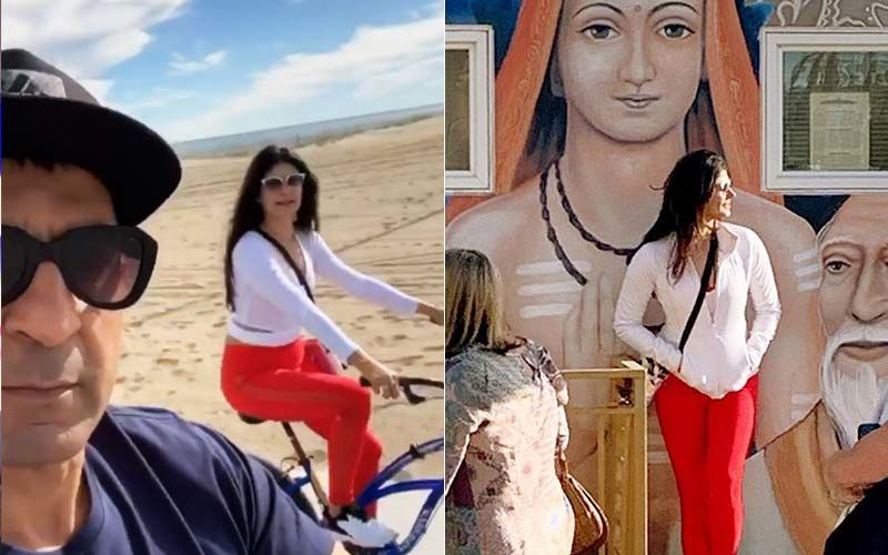 Post Golden Globes After Party, Nawab Shah And Pooja Batra Enjoy Bike Rides And Colorful Street Art In Cali