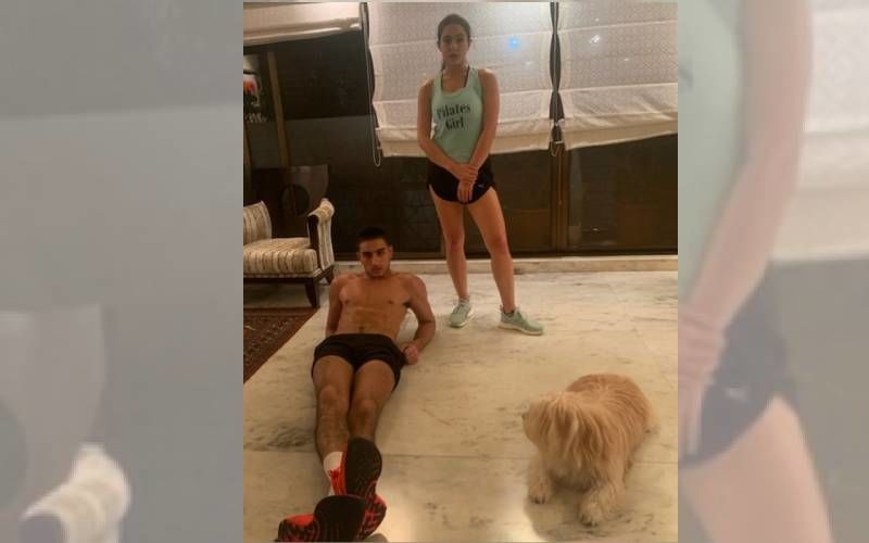 Sara Ali Khan and Brother Ibrahim Ali Khan Enjoy A Sunday Yoga Session; Adorable Pooch Steals Their Thunder Though - PIC INSIDE