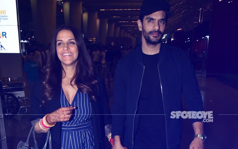 Honeymoon Can't Wait: Hours After Becoming Man & Wife, Neha Dhupia & Angad Bedi Fly Out