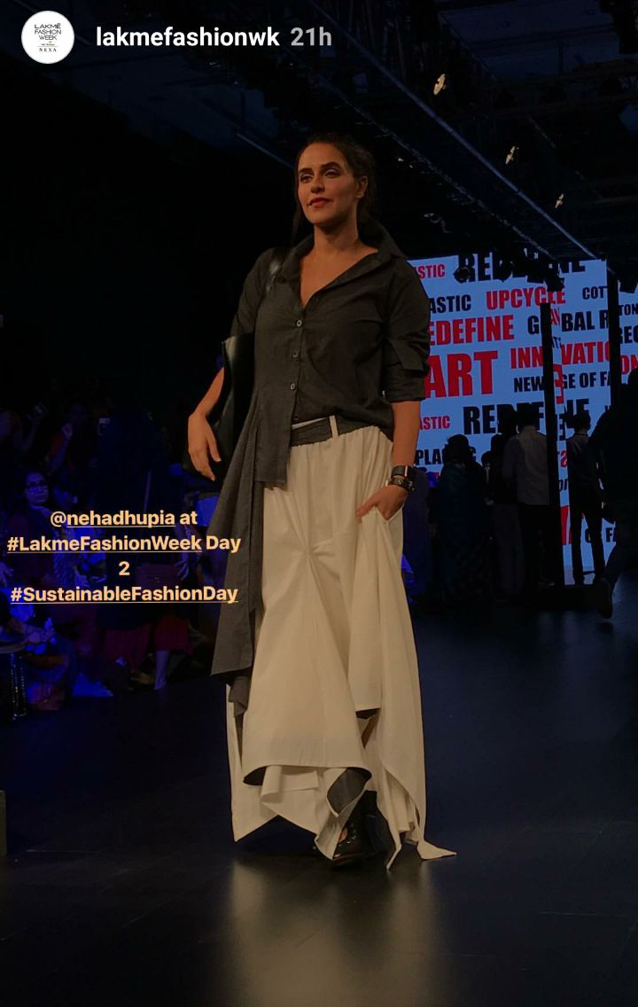 neha dhupia on ramp