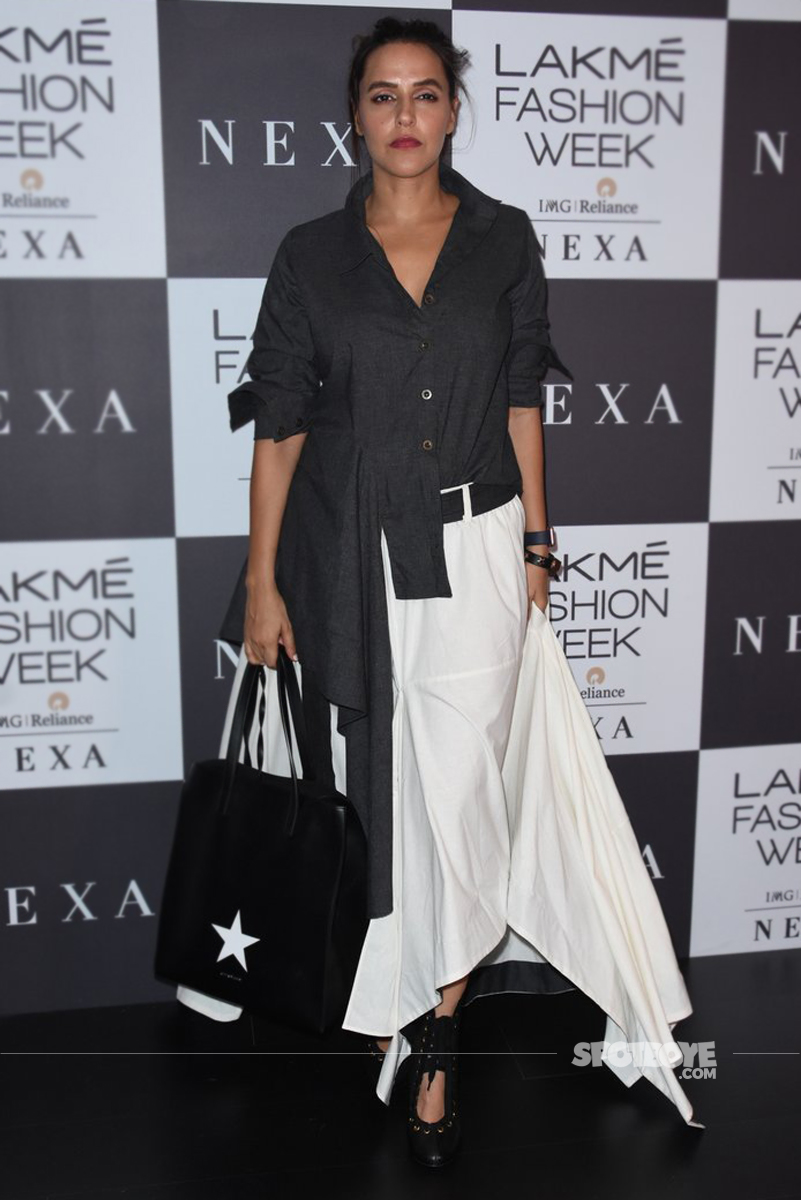 neha dhupia snapped after the fashion show finshed