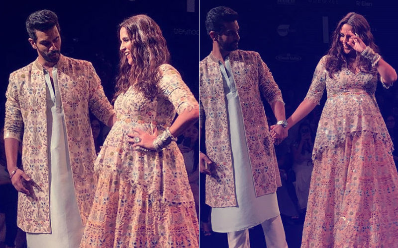 Lakme Fashion Week 2018, Day 4: Pregnant Neha Dhupia Flaunts Her Baby Bump On The Ramp With Angad Bedi