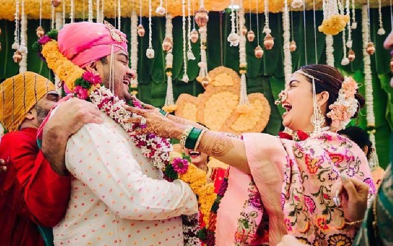 Nehha Pendse And Shardul Sing Bayas Wedding Reception Is A Lavish Affair With All The Grandeur
