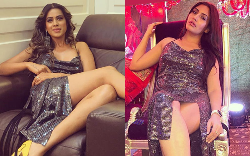 Ditto Alert! Nia Sharma And Surbhi Chandna Wore A Blingy Metallic Dress- Who Looked Hotter?