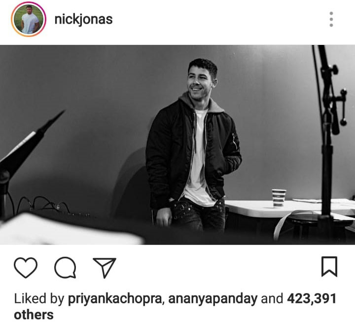 nick jonas instagram post liked by priyanka chopra two