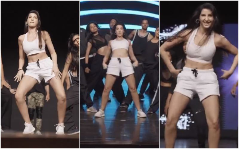 VIRAL! Nora Fatehi Stuns In White Bralette And Shorts, During Her Dance Practice, Takes The Internet By Storm; Fans Say, ‘It's Gonna Be Epic’