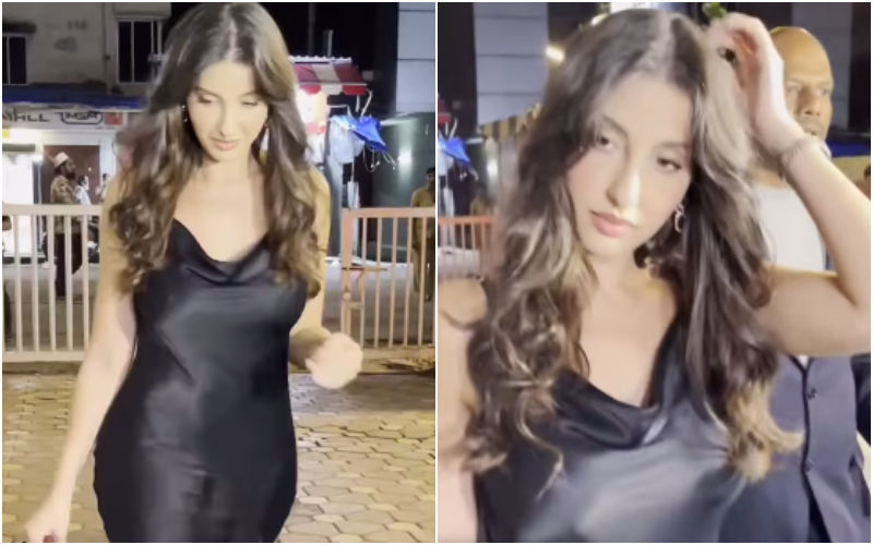 Nora Fatehi Goes BRALESS As She Shows Off N**ples In Black Gown Dress; Netizens Troll Her, ‘Kya Fayda Itne Paise Hone Ka Ek Bra Nhi Kharid Payi’