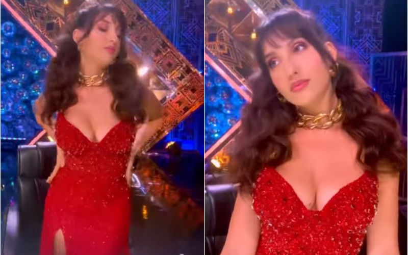 Nora Fatehi Mercilessly TROLLED For Showing Off Ample Cleavage In A Red Bodycon Outfit; ‘Bollywood Ka End Nora Ne Kia Hai Faltu Dress Pehn Ke’