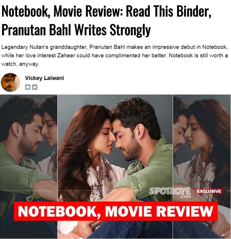   Notebook "title =" Notebook "style =" max-width: 483px; maximum height: 500px; width: 100%; height: auto; "width =" 483 "height =" 500 "/> </div>
</div>
<p>  Vickey Lalwani, editor-in-chief of SpotboyE, gave Junglee the 2-star rating and wrote in his opinion:" It's terribly boring right from the first round Chuck Russell (director) does not know how to take Junglee in Vidyut Jammwal forward in his quest for revenge and that the film ends almost half-way in. So you're sitting in your seat just after the break, little whether your plex served you or not … soggy popcorn for a change "</p>
<div>
<div clbad=