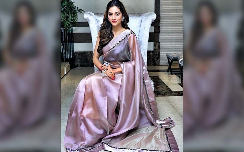 Nusrat Jahan Is Looking Ravishing In This Grey Coloured Saree, Shares Pictures On Instagram