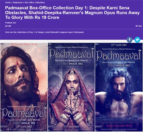 padmaavat box office collections