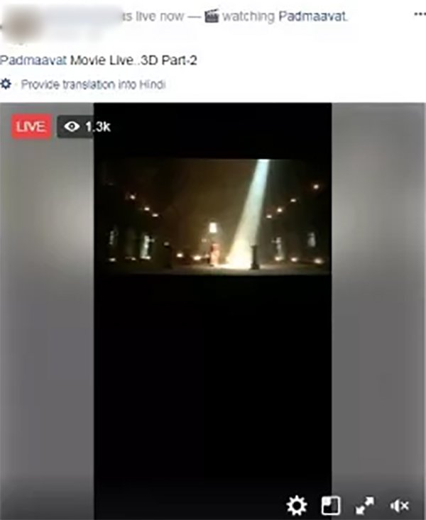 padmaavat leak facebook post