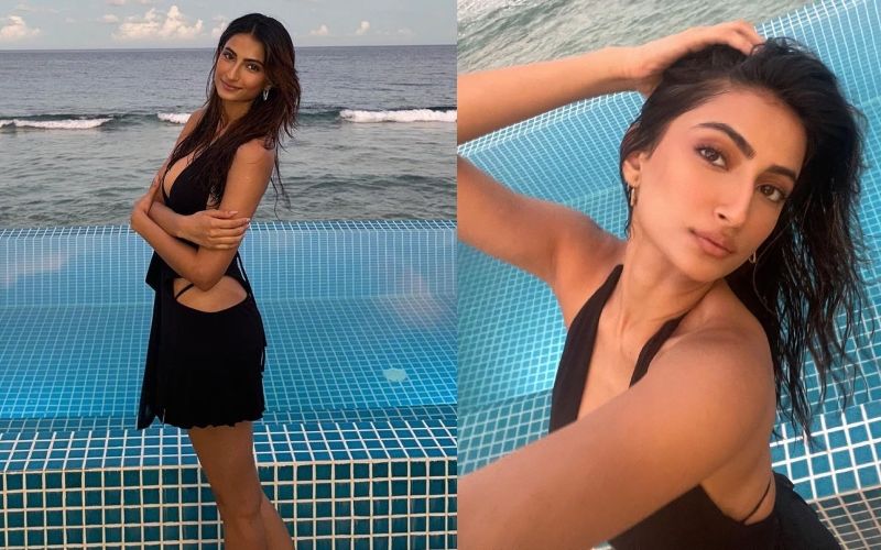 Palak Tiwari Dons A Black Plunging Neckline Swimsuit As She Poses By The Beach; Actress Raises The Temperature On The Internet