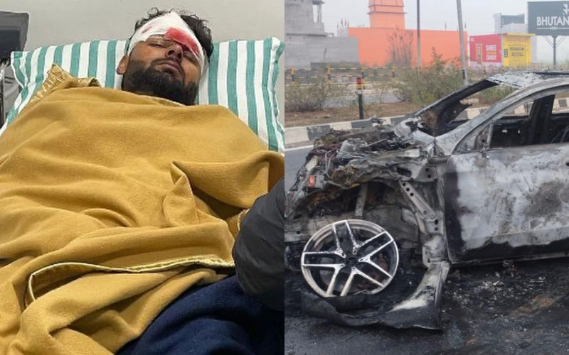 Rishabh Pant  INJURED In Massive Car Accident; His BMW Car Crashes Into A Divider And Catches Fire; Cricketer HOSPITALISED-See PICS