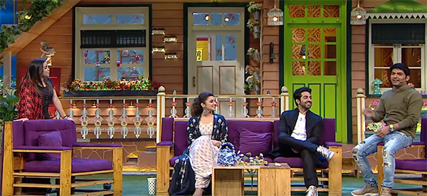 parineeti and ayushmann promoting meri pyari bindu with kapil sharma