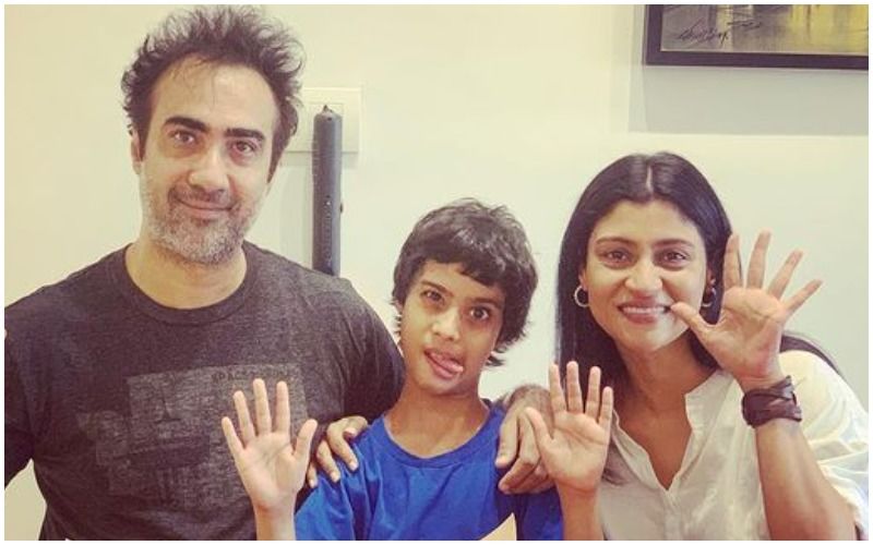 Ex-Couple Konkona Sen Sharma And Ranvir Shorey Reunite To Celebrate Son Haroon’s 10th Birthday; Pose Together For A Family Pic