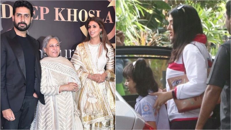 Aishwarya Rai Bachchan Makes A Rushed Appearance After Missing Bachchan's Lalbaug Visit And Abu-Sandeep's Bash