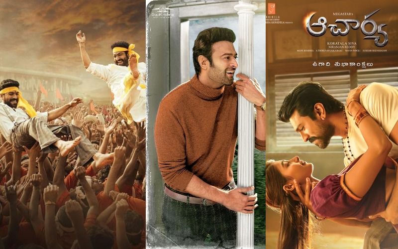 Happy Ugadi 2021: Prabhas And Ram Charan Treat Fans With New Posters Of Radhe Shyam And RRR; Pooja Hegde's FIRST LOOK from Acharya Is Out