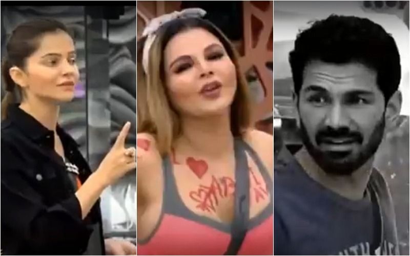 Bigg Boss 14: Rakhi Sawant Writes Abhinav Shukla’s Name All Over Her Body; Leaves Abhinav Disgusted, Rubina Dilaik Calls It ‘Cheap Entertainment’- VIDEO