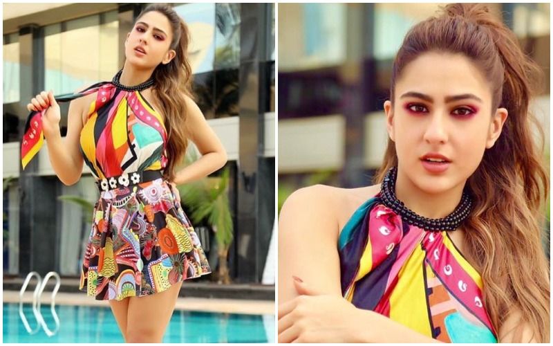 Be Sexy Be Sara Ali Khan Pair A Colourful Swim Skirt With A Bodysuit As You Hit The Beach