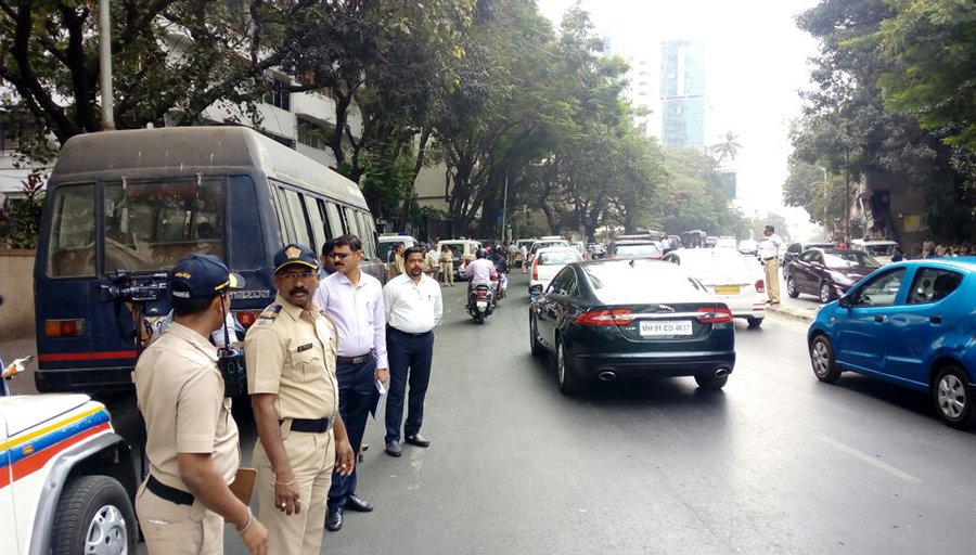 police security outside cbfc office