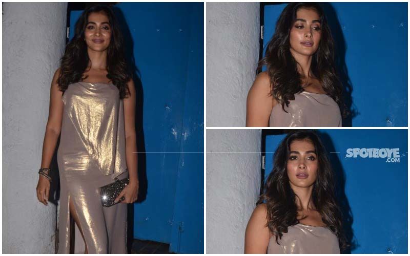 FASHION CULPRIT OF THE DAY: Pooja Hegde, Did You Step Out After Taking A Dip In Molten Rose Gold?