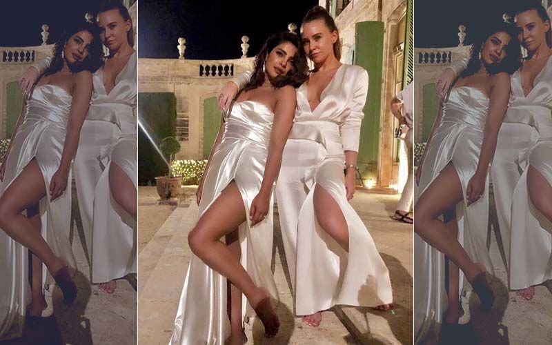Priyanka Chopra Jonas Looks Sultry In A High-Slit White Gown At Sophie Turner-Joe Jonas’ Paris Wedding