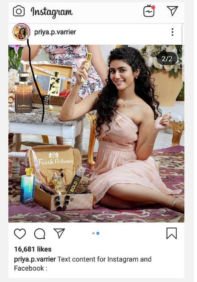 After Disha Patani, Wink Girl Priya Prakash Varrier Goofs-Up In Copy And  Pasting Instagram Post