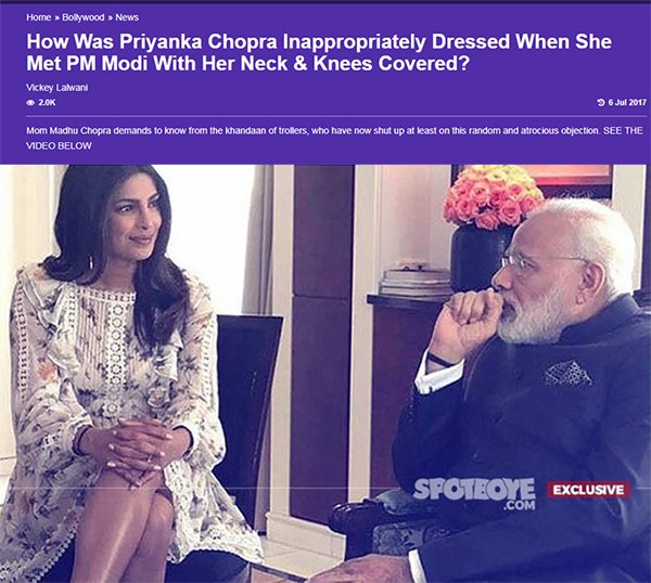 Priyanka Chopra And PM Narendra Modi