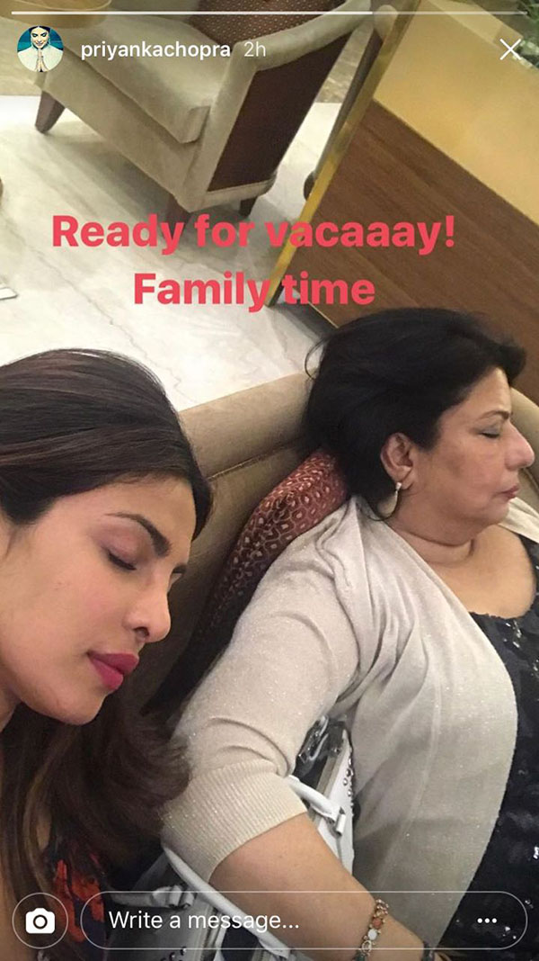 priyanka chopra and madhu chopra enroute their vacation for priyanka's birthday