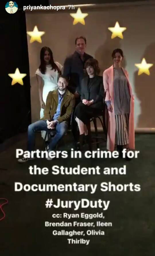 Priyanka Chopra and the jury for the Students and Documentary Shorts Tribeca 2017