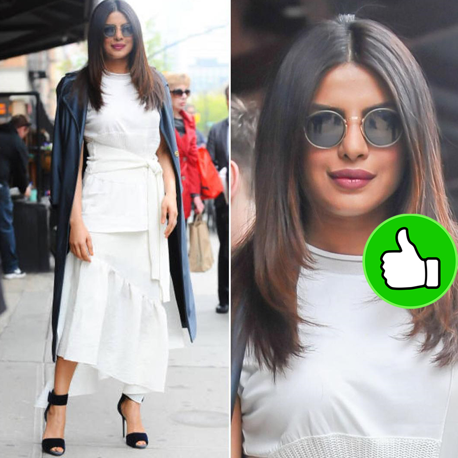 priyanka chopra looks so prety in this white shirt