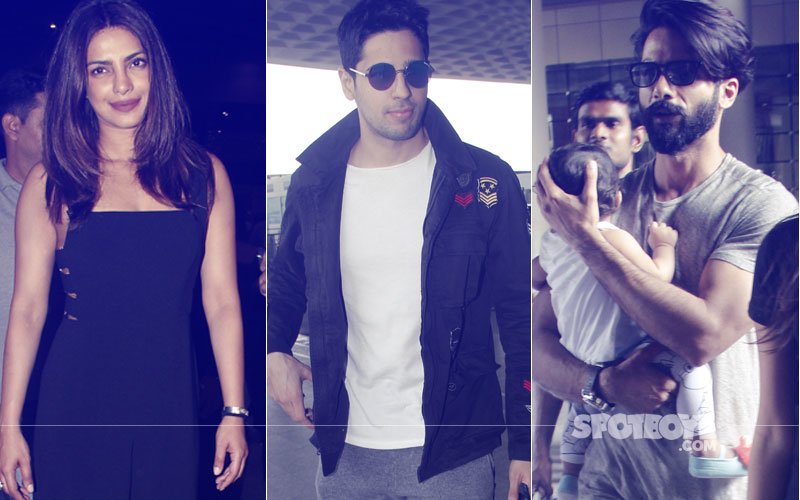 SPOTTED: Priyanka Chopra, Sidharth Malhotra, Shahid Kapoor And Many More At The Airport