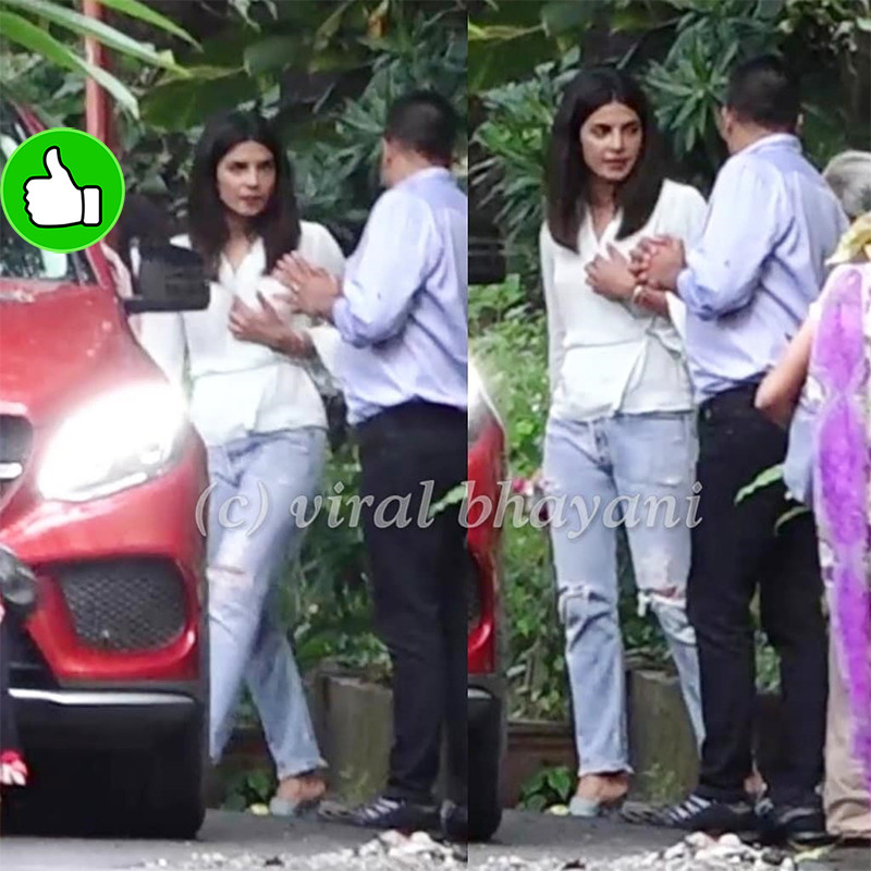 priyanka chopra snapped at a church in bandra