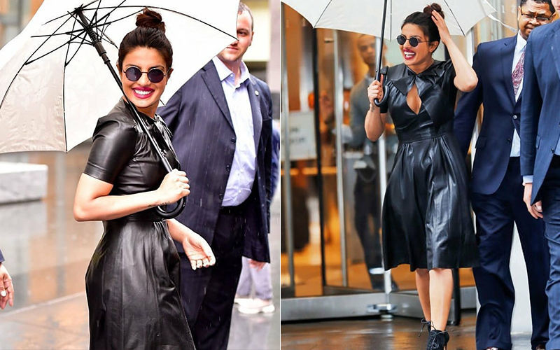 Priyanka Chopra Redefines Hotness In A Black Leather Dress!