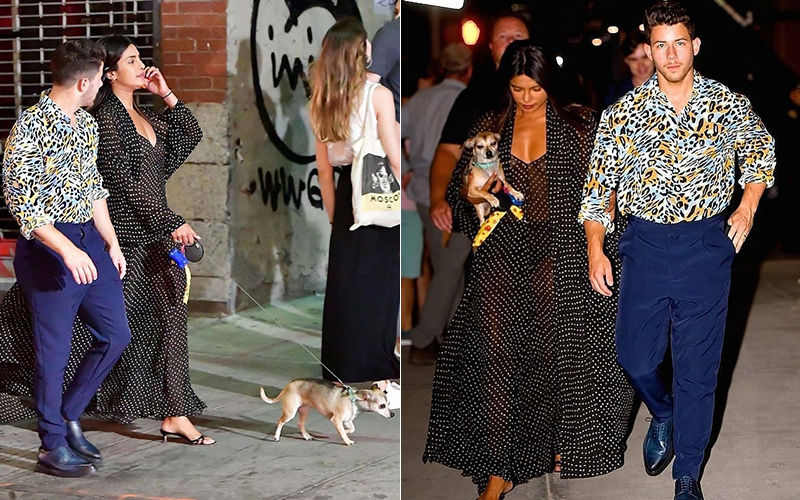 Priyanka Chopra Rocks A Translucent Maxi As She Strolls With Nick Jonas, Actress' Pooch Diana Accompanies Them - See Pictures