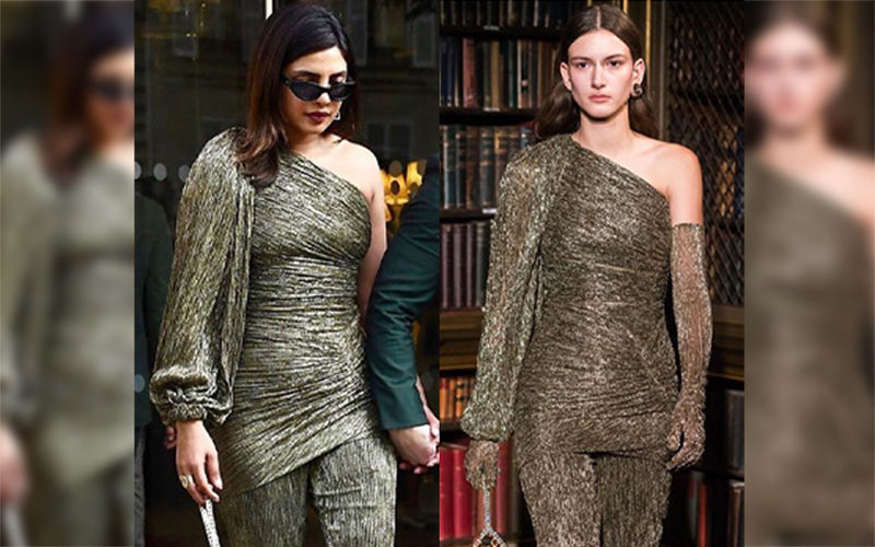 Fashion Culprit Of The Day: Priyanka Chopra In Peter Pilotto Shimmery Suit