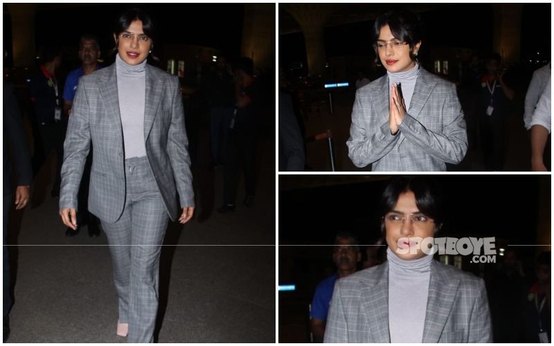 FASHION CULPRIT OF THE DAY: Priyanka Chopra Jonas, Is That You In That Oddly Sized Boring Grey Suit?