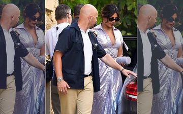 Priyanka Chopra Slays In Sexy Thigh-Slit Metallic Dress - New Pics From Paris