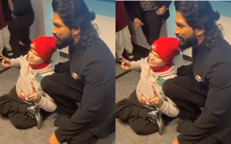 Allu Arjun’s Pushpa The Rise Fever Grips Russia; Actor Sits On Floor And Poses With Little Disabled Kid For Selfies-See Viral VIDEOS