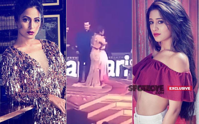 Wow! No Sour Feelings Anymore. Hina Khan Hugs Shivangi Joshi At Star Parivaar Awards 2018