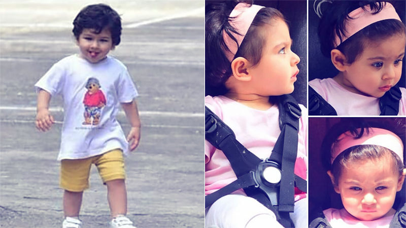 Taimur Sticks His Tongue Out For The Paps, Inaaya Enjoys An Afternoon Stroll