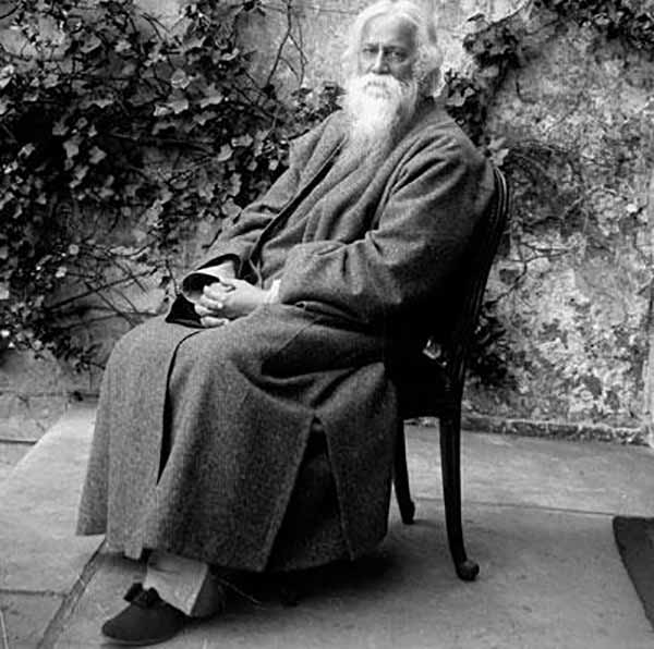 a black and white picture of rabindranath tagore  