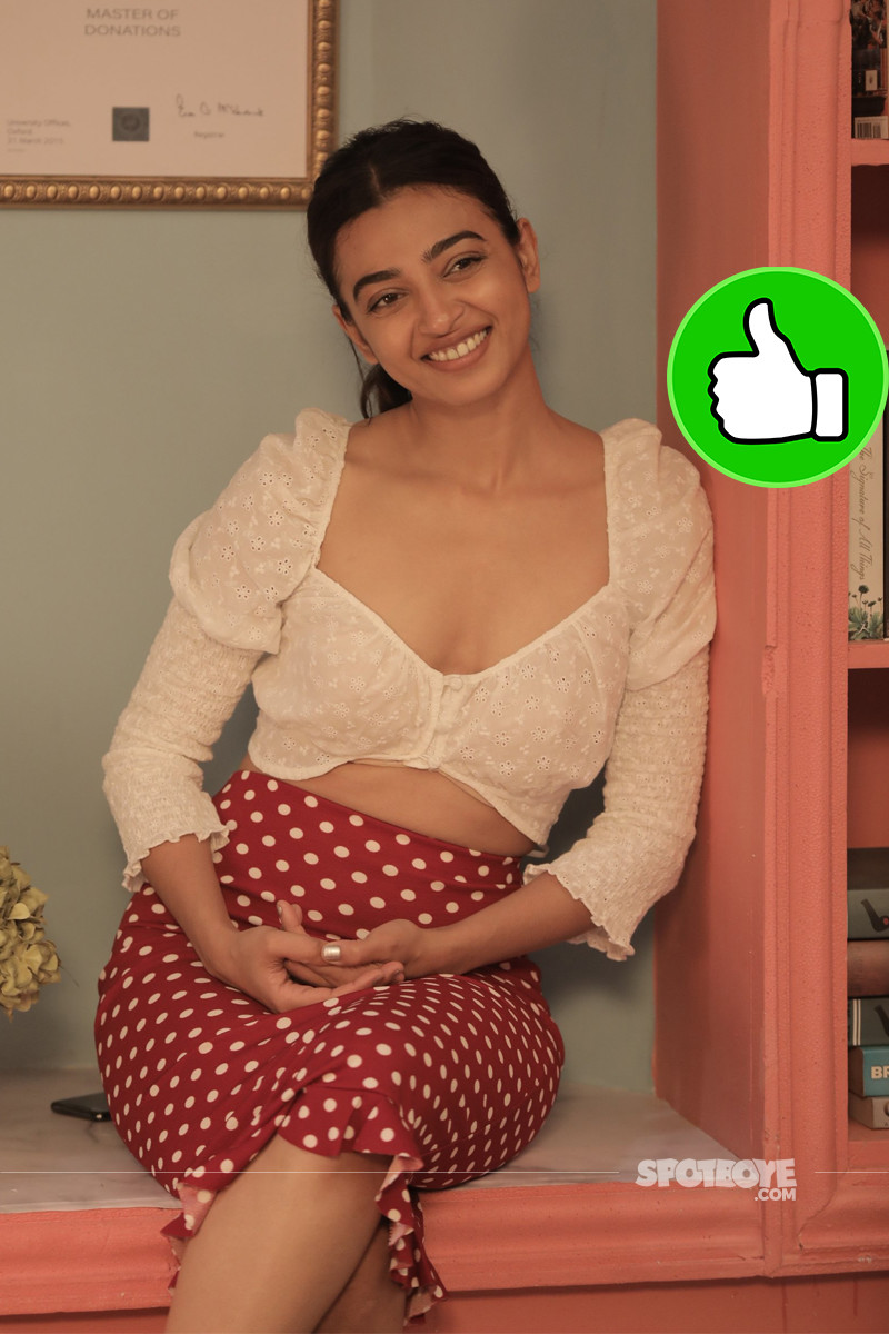 radhika apte is all smiles for the shutterbugs
