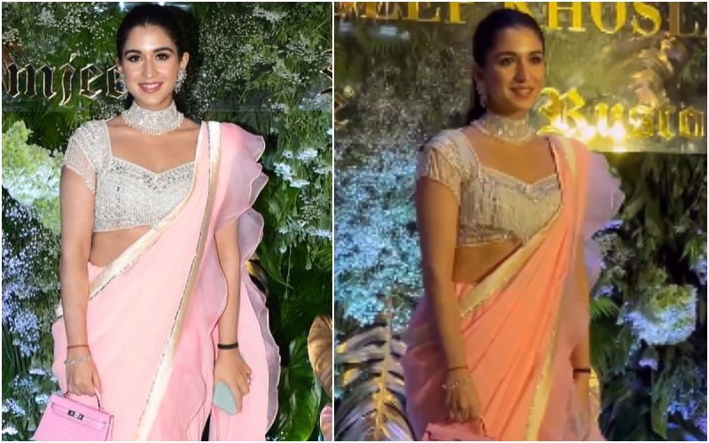 OMG! Radhika Merchant Stuns In Her Blush Pink Saree As She Attends A Special Film Premiere In Mumbai, Steals The Show With Her Smile- See Video